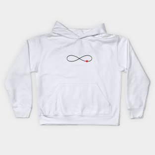 heart infinity symbol love sign gift family Kids Hoodie